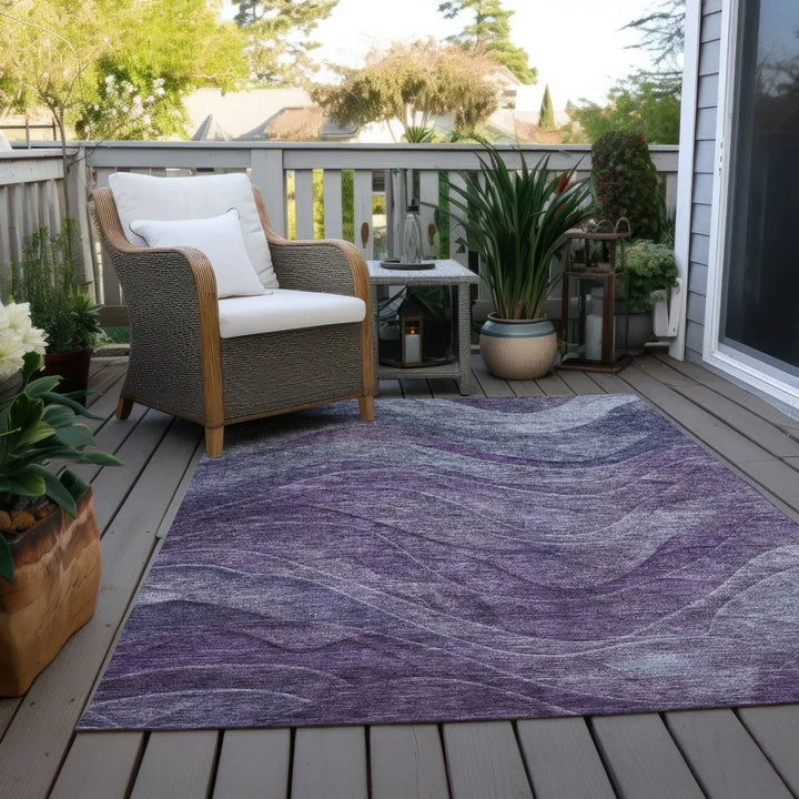 Elion Purple Washable Indoor - Outdoor Rug - LOOMLAN - LOOMLAN Rugs - Outdoor Rugs