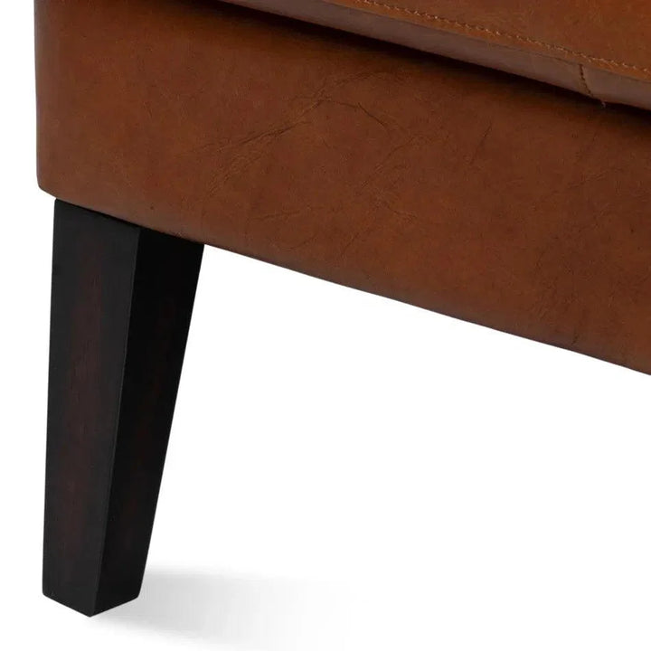 Elite Wing Luxurious Leather Armchair - LOOMLAN - Sarreid - Club Chairs