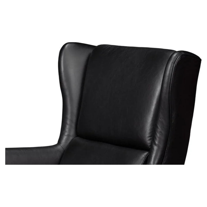 Elite Wing Luxurious Leather Armchair - LOOMLAN - Sarreid - Club Chairs