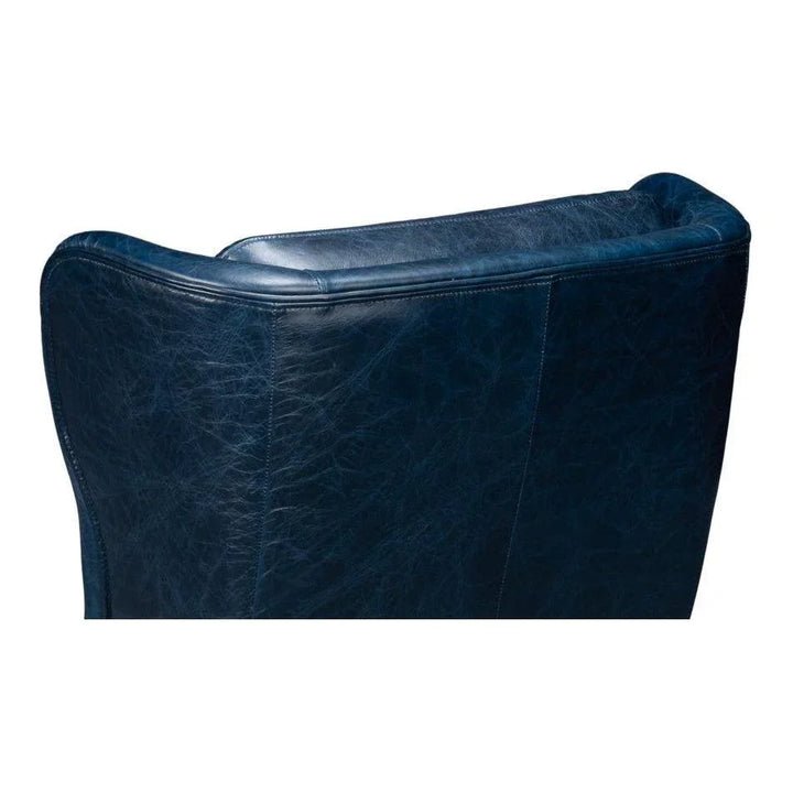 Elite Wing Luxurious Leather Armchair - LOOMLAN - Sarreid - Club Chairs