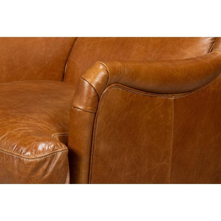 Elite Wing Luxurious Leather Armchair - LOOMLAN - Sarreid - Club Chairs