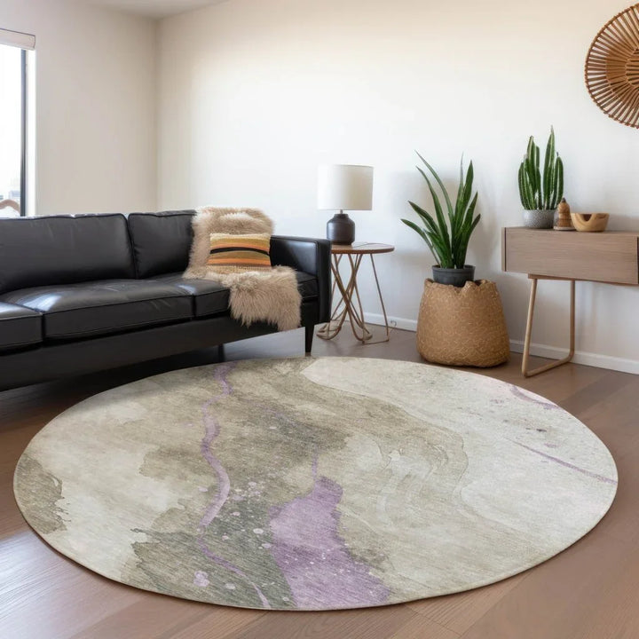 Elithra Brown Washable Indoor - Outdoor Rug - LOOMLAN - LOOMLAN Rugs - Outdoor Rugs