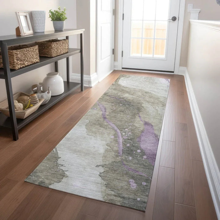 Elithra Brown Washable Indoor - Outdoor Rug - LOOMLAN - LOOMLAN Rugs - Outdoor Rugs