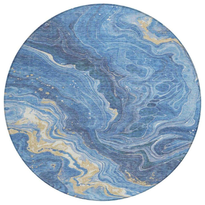 Elius Blue Washable Indoor - Outdoor Rug - LOOMLAN - LOOMLAN Rugs - Outdoor Rugs