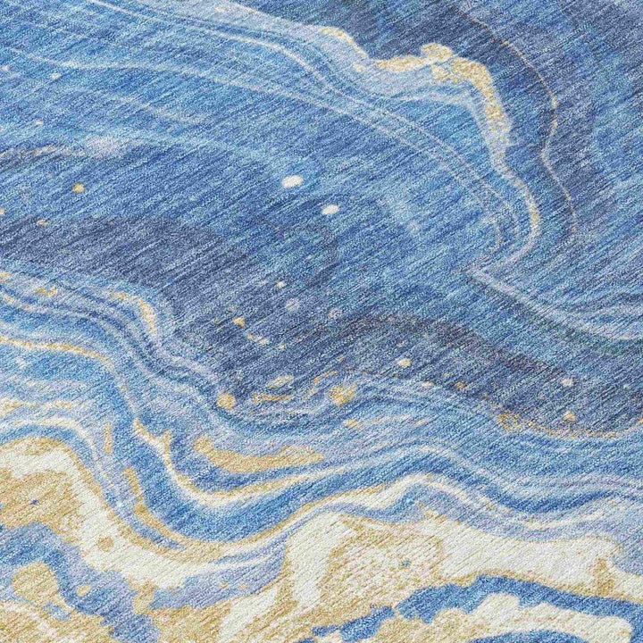 Elius Blue Washable Indoor - Outdoor Rug - LOOMLAN - LOOMLAN Rugs - Outdoor Rugs