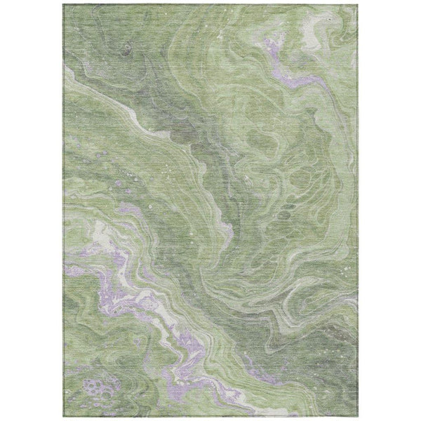 Elius Green Washable Indoor - Outdoor Rug - LOOMLAN - LOOMLAN Rugs - Outdoor Rugs