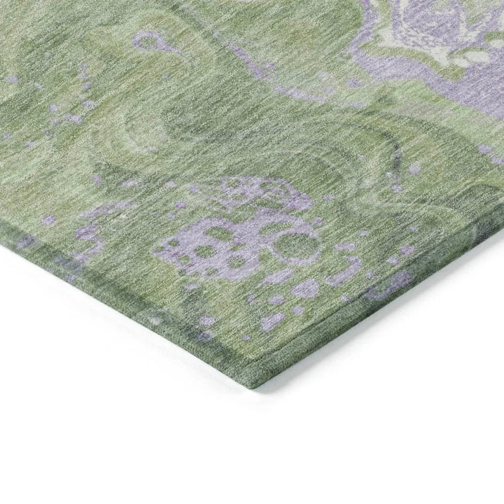 Elius Green Washable Indoor - Outdoor Rug - LOOMLAN - LOOMLAN Rugs - Outdoor Rugs