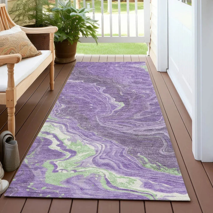 Elius Purple Washable Indoor - Outdoor Rug - LOOMLAN - LOOMLAN Rugs - Outdoor Rugs