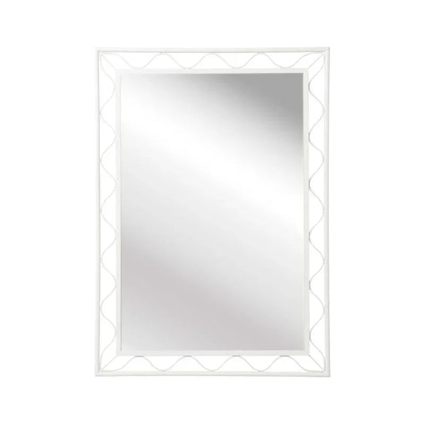 Elkins White Open Framed Wall Mirror - LOOMLAN - Wildwood - Wall Mirrors