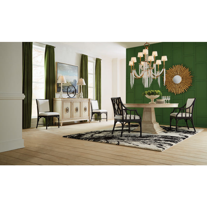 Ella Black Rattan Frame Armchair-Dining Chairs-Wildwood-LOOMLAN