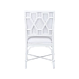 Ella Rattan Frame White Side Chair-Dining Chairs-Wildwood-LOOMLAN