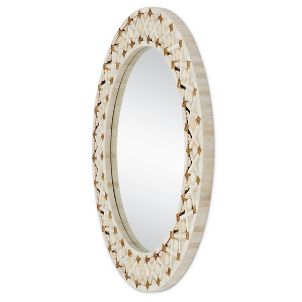 Ellaria Round Mirror Wall Mirrors LOOMLAN By Currey & Co