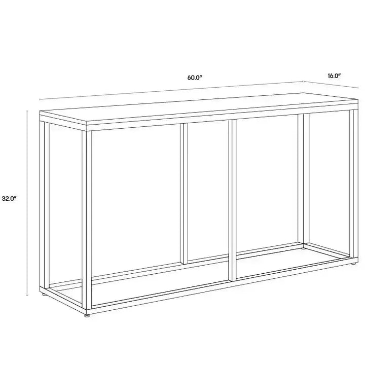 Ellery Marble Top Sofa Table - LOOMLAN - SUNPAN - Console Tables