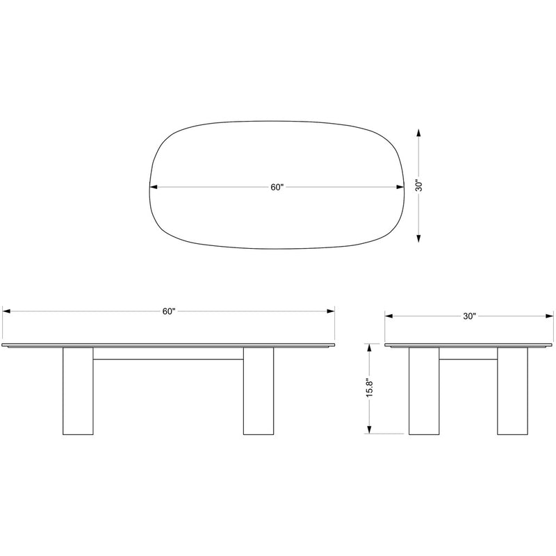 Elliott Marble Top Oval Coffee Table