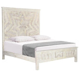 Elliott 82 inches White Chevron Pattern King Bed Beds LOOMLAN By LOOMLAN