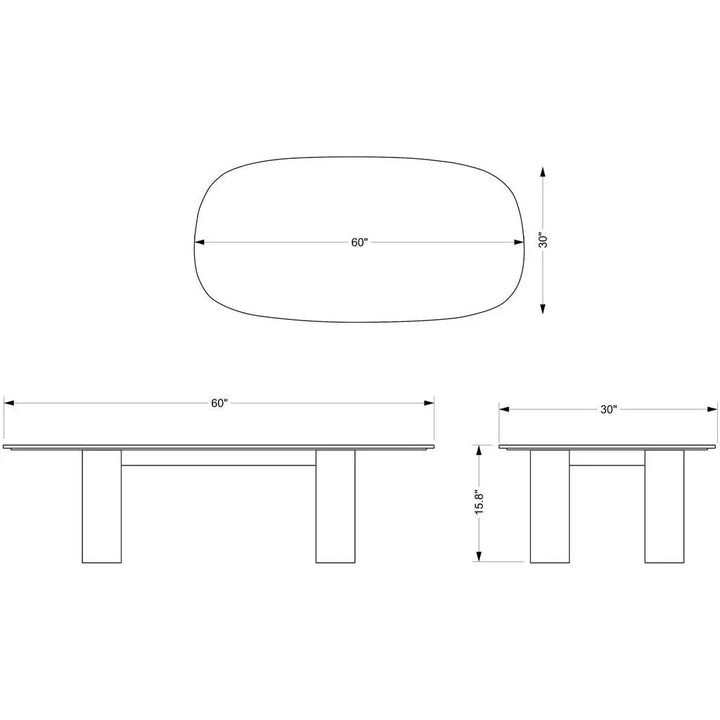 Elliott Marble Top Oval Coffee Table - LOOMLAN - Urbia - Coffee Tables
