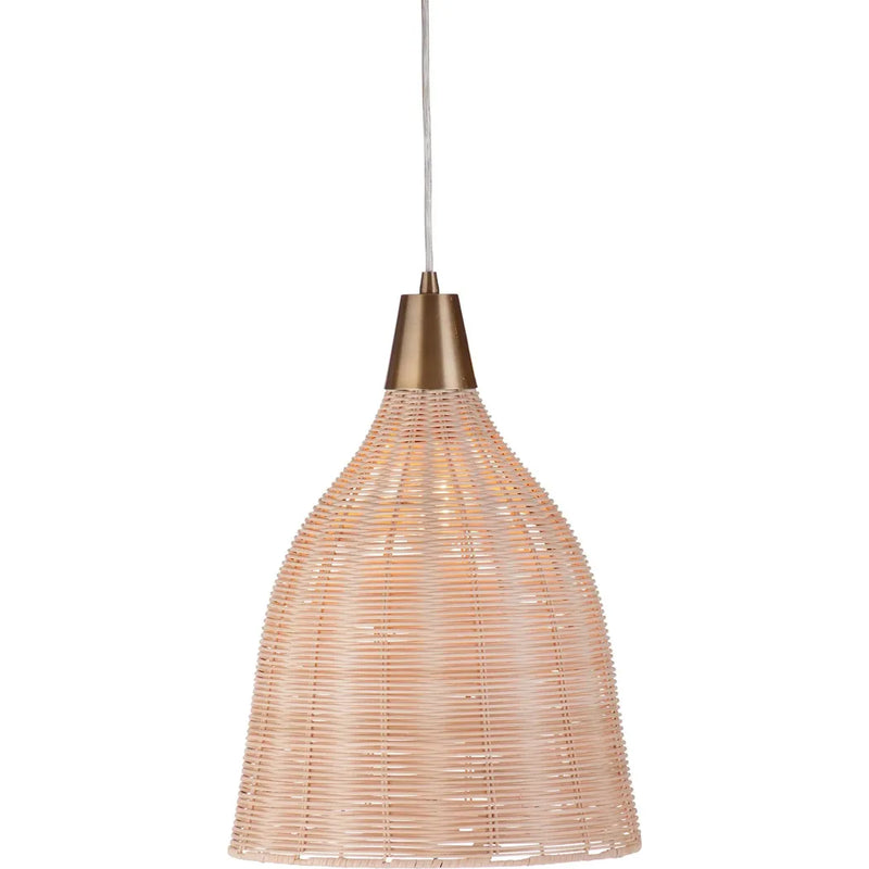 Elliott Metal and Rattan Brown Pendant