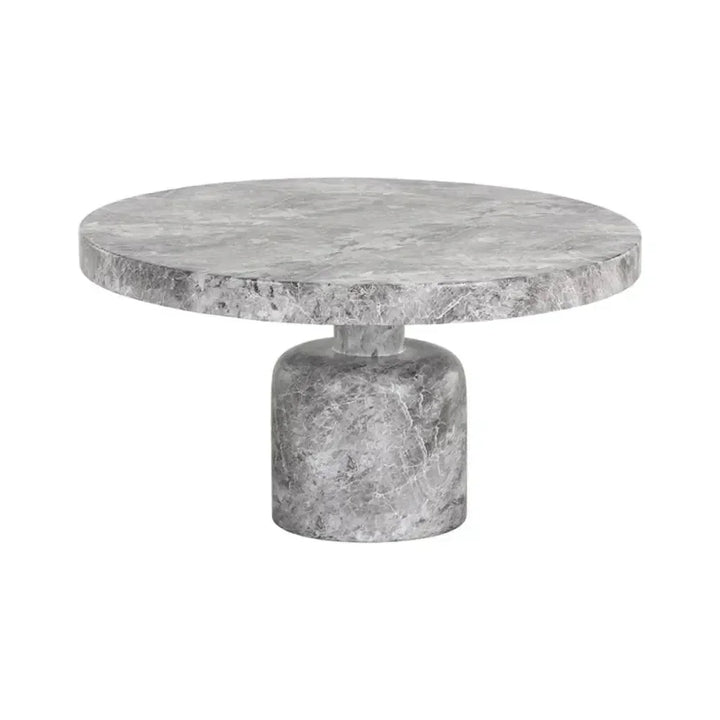 Elmira Concrete Outdoor Round Coffee Table-Outdoor Coffee Tables-SUNPAN-LOOMLAN