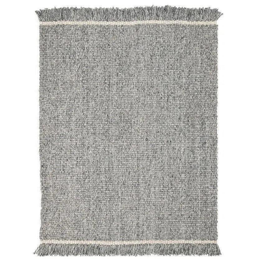 Elmo Grey Solid Reversible Wool Rug