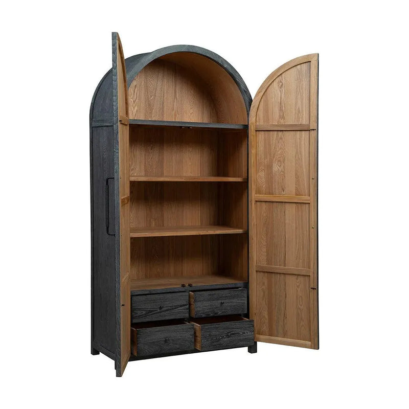 Eloise Unique Designed Wooden Black Cabinet-Accent Cabinets-Furniture Classics-LOOMLAN