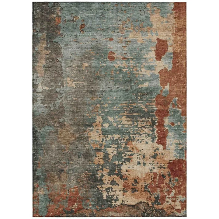 Elon Blue Washable Indoor - Outdoor Rug - LOOMLAN - LOOMLAN Rugs - Outdoor Rugs