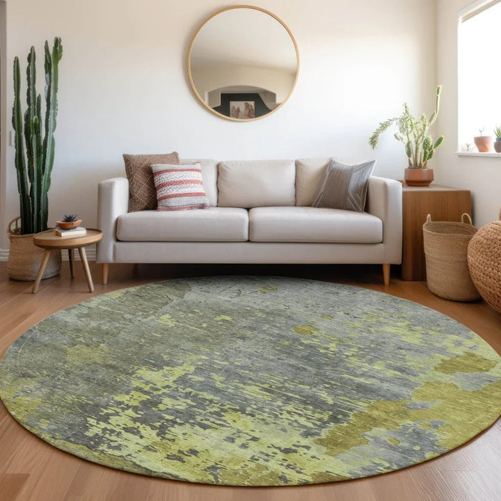 Elon Green Washable Indoor - Outdoor Rug - LOOMLAN - LOOMLAN Rugs - Outdoor Rugs