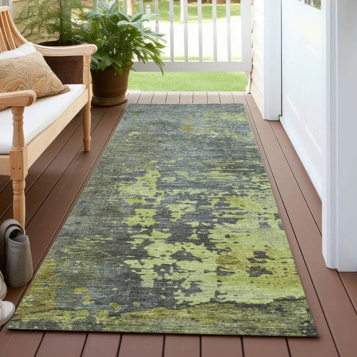 Elon Green Washable Indoor - Outdoor Rug - LOOMLAN - LOOMLAN Rugs - Outdoor Rugs