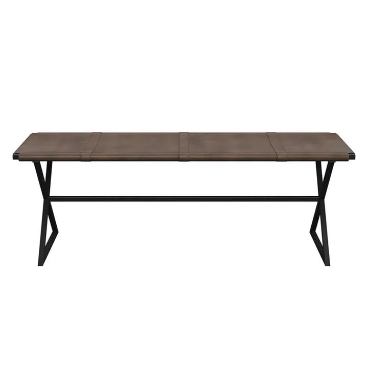 Elon Leather Backless Bench - LOOMLAN - SUNPAN - Bedroom Benches