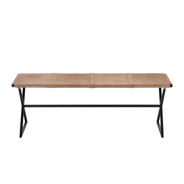 Elon Leather Backless Bench - LOOMLAN - SUNPAN - Bedroom Benches