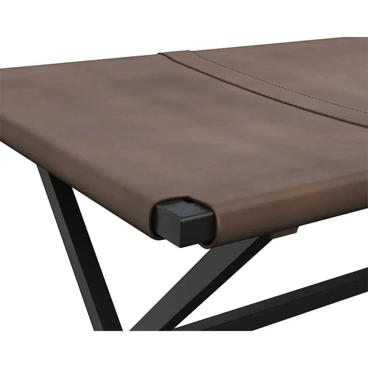 Elon Leather Backless Bench - LOOMLAN - SUNPAN - Bedroom Benches