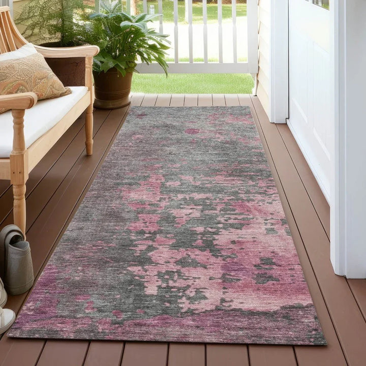 Elon Pink Washable Indoor - Outdoor Rug - LOOMLAN - LOOMLAN Rugs - Outdoor Rugs