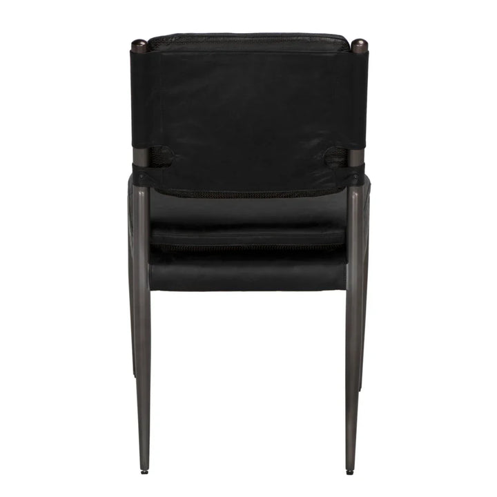 Elvis Top - Grain Leather Dining Chair - LOOMLAN - Noir - Dining Chairs