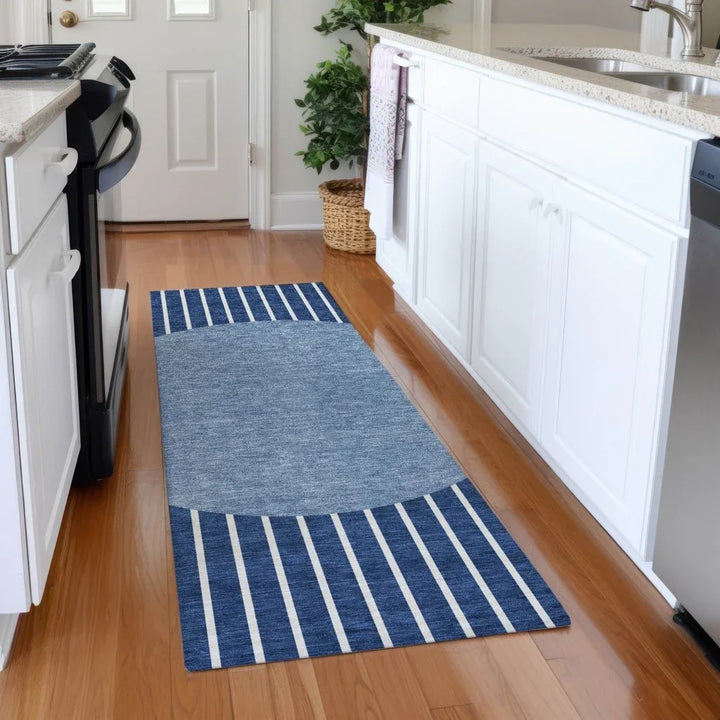 Ember Blue Washable Indoor-Outdoor Rug-Outdoor Rugs-LOOMLAN Rugs-LOOMLAN