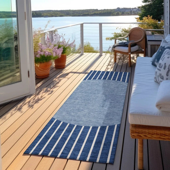 Ember Blue Washable Indoor-Outdoor Rug-Outdoor Rugs-LOOMLAN Rugs-LOOMLAN
