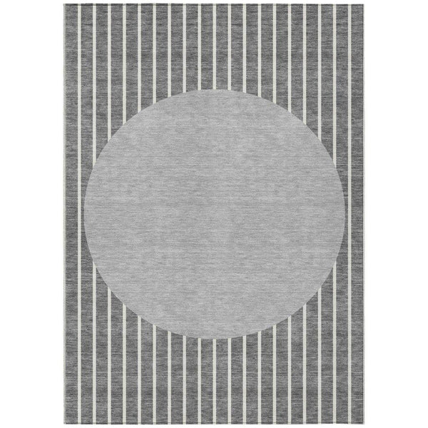 Ember Gray Washable Indoor-Outdoor Rug-Outdoor Rugs-LOOMLAN Rugs-2'6" x 3'10"-LOOMLAN