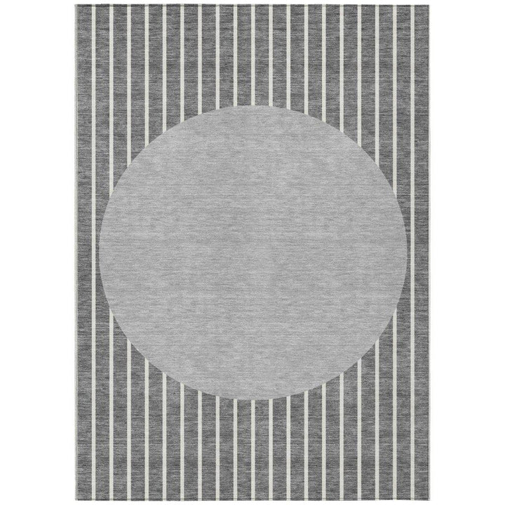 Ember Gray Washable Indoor-Outdoor Rug-Outdoor Rugs-LOOMLAN Rugs-2'6" x 3'10"-LOOMLAN