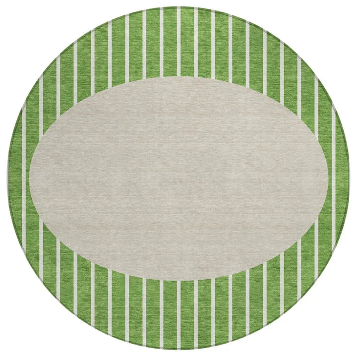 Ember Green Washable Indoor-Outdoor Rug-Outdoor Rugs-LOOMLAN Rugs-8' x 8'-LOOMLAN