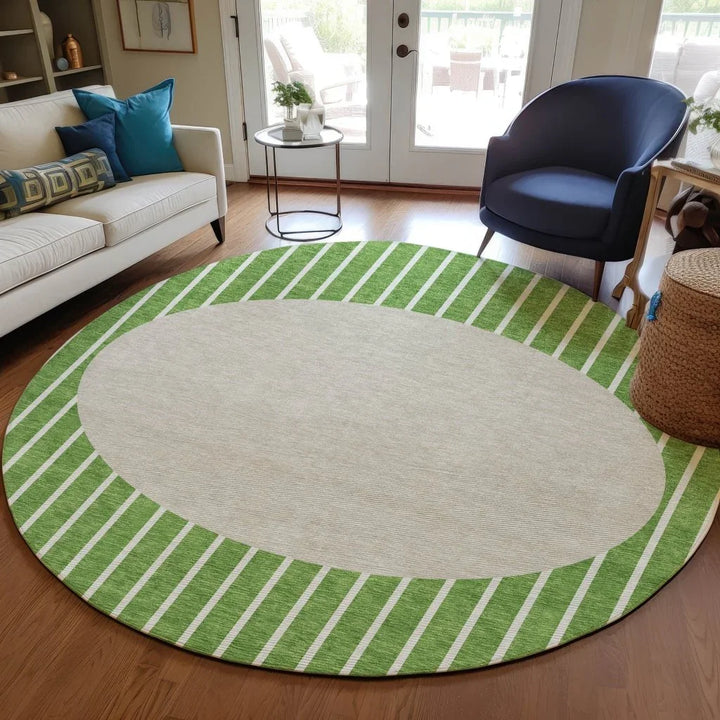 Ember Green Washable Indoor-Outdoor Rug-Outdoor Rugs-LOOMLAN Rugs-LOOMLAN
