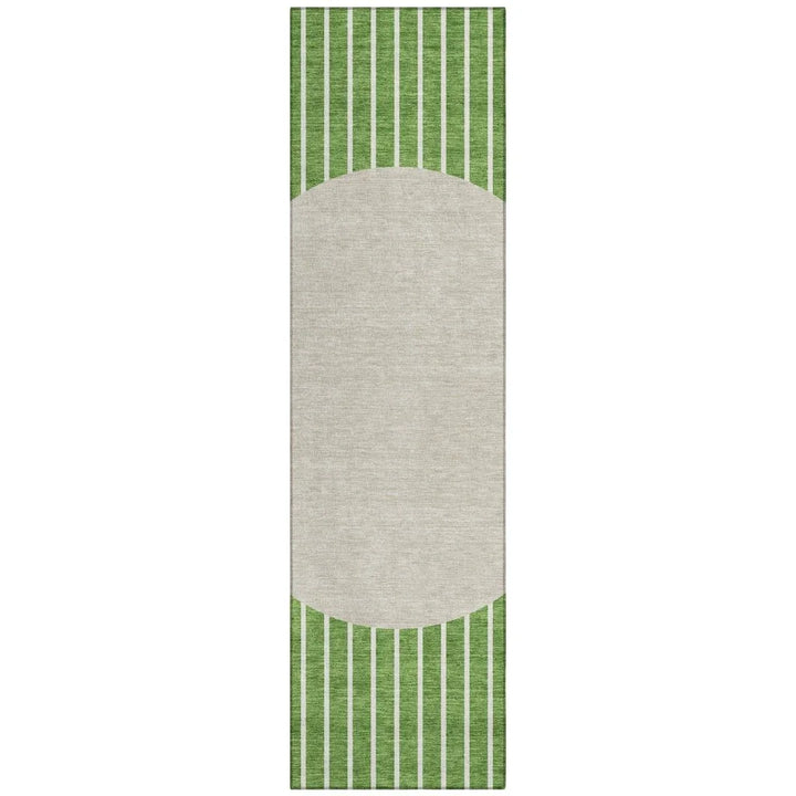 Ember Green Washable Indoor-Outdoor Rug-Outdoor Rugs-LOOMLAN Rugs-2'3" x 7'6"-LOOMLAN