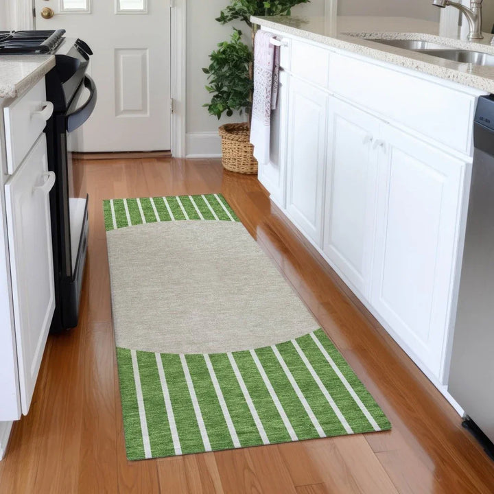 Ember Green Washable Indoor-Outdoor Rug-Outdoor Rugs-LOOMLAN Rugs-LOOMLAN