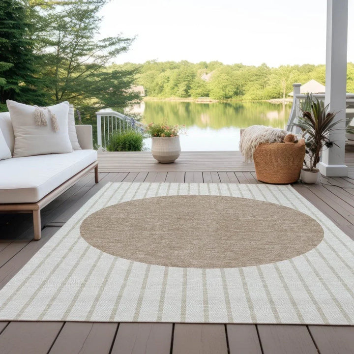 Ember Ivory Washable Indoor-Outdoor Rug-Outdoor Rugs-LOOMLAN Rugs-LOOMLAN