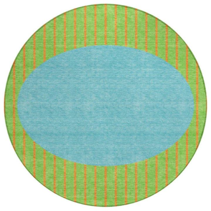Ember Lime Washable Indoor-Outdoor Rug-Outdoor Rugs-LOOMLAN Rugs-8' x 8'-LOOMLAN