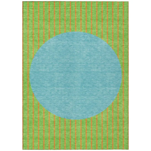 Ember Lime Washable Indoor-Outdoor Rug-Outdoor Rugs-LOOMLAN Rugs-2'6" x 3'10"-LOOMLAN