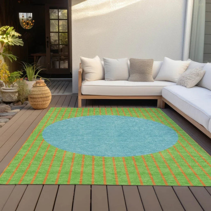 Ember Lime Washable Indoor-Outdoor Rug-Outdoor Rugs-LOOMLAN Rugs-LOOMLAN