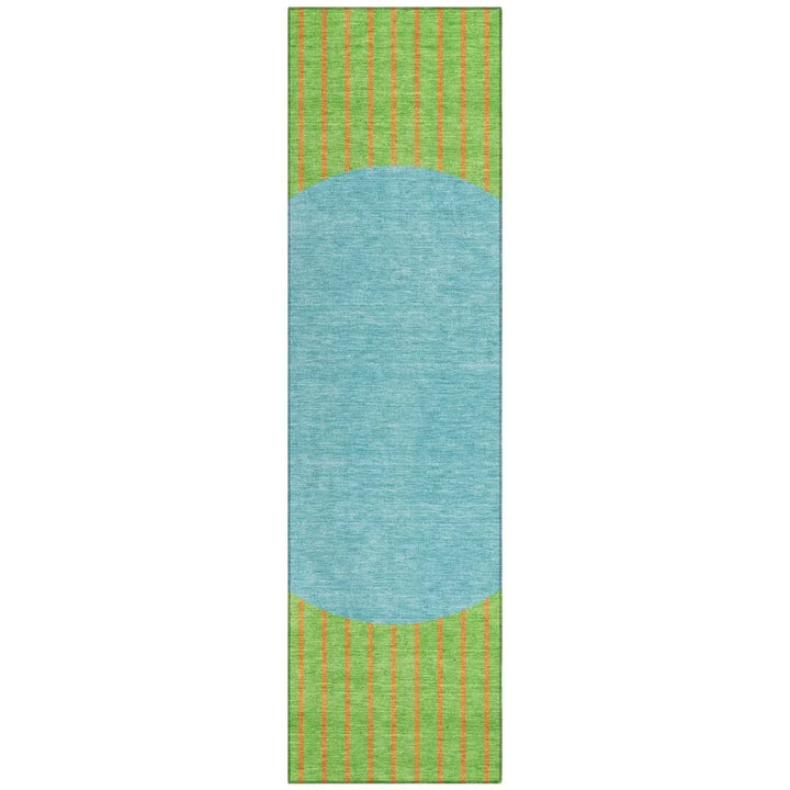 Ember Lime Washable Indoor-Outdoor Rug-Outdoor Rugs-LOOMLAN Rugs-2'3" x 7'6"-LOOMLAN