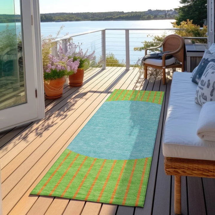 Ember Lime Washable Indoor-Outdoor Rug-Outdoor Rugs-LOOMLAN Rugs-LOOMLAN