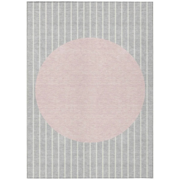 Ember Silver Washable Indoor-Outdoor Rug-Outdoor Rugs-LOOMLAN Rugs-2'6" x 3'10"-LOOMLAN