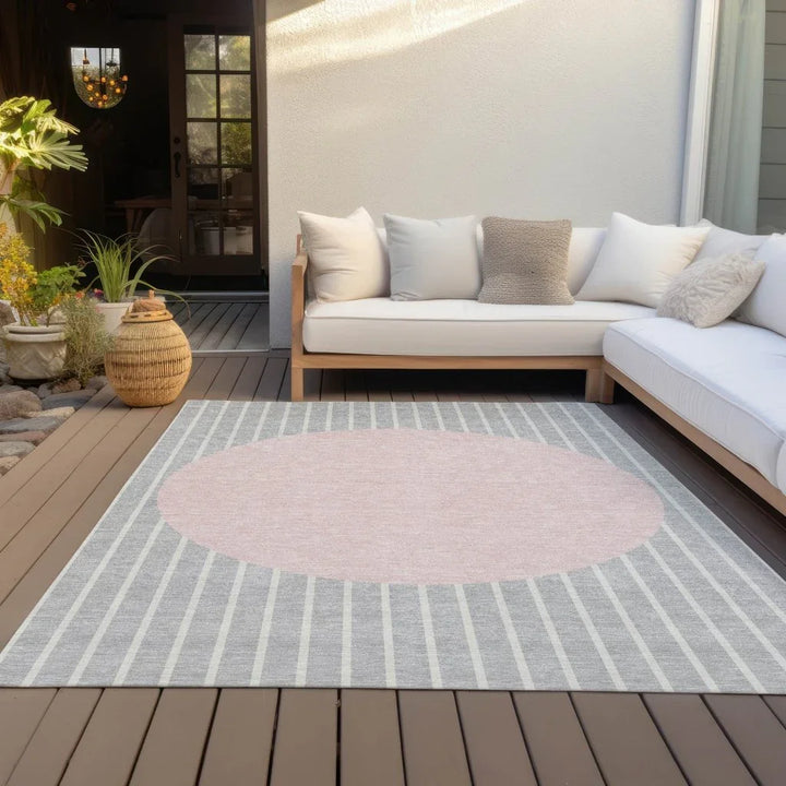 Ember Silver Washable Indoor-Outdoor Rug-Outdoor Rugs-LOOMLAN Rugs-LOOMLAN
