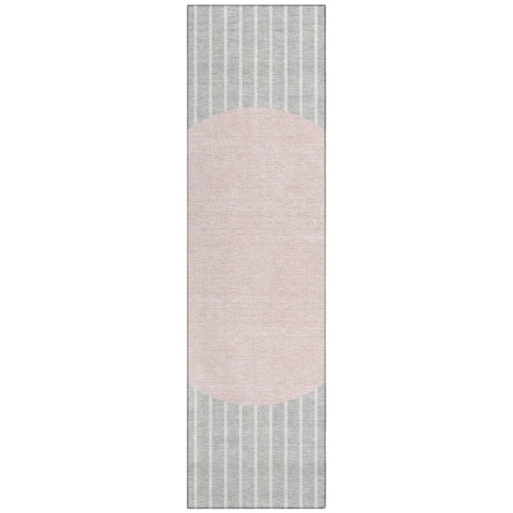 Ember Silver Washable Indoor-Outdoor Rug-Outdoor Rugs-LOOMLAN Rugs-2'3" x 7'6"-LOOMLAN