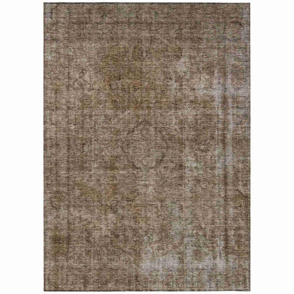 Emberith Brown Washable Indoor - Outdoor Rug - LOOMLAN - LOOMLAN Rugs - Outdoor Rugs